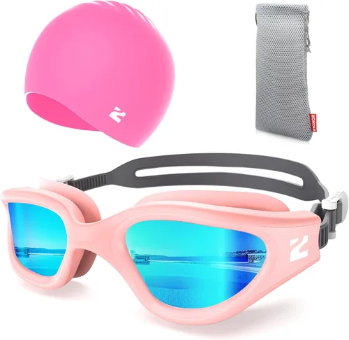 Vista 25 de ZIONOR Gafas de natación para adultos, G1 Air con protección UV antivaho y a prueba de fugas, ajuste cómodo para adultos, hombres y mujeres, incluye