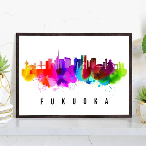Vista 14 de Pera Print Póster de Japón, póster de Japón-Aomori, ilustración de Japón Skyline City, póster de horizonte moderno, impresión de paisaje urbano