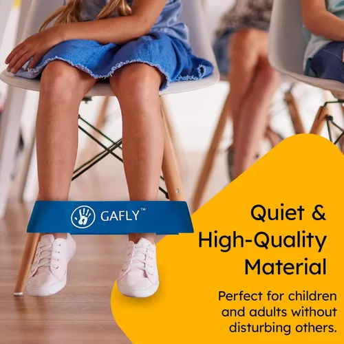 Vista 5 de Paquete de 24 bandas para sillas Gafly para niños con pies inquietos – Asiento flexible alternativo – Bandas de ansiedad para sillas y escritorios
