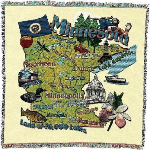 Vista 54 de Pure Country Weavers State of Alabama - Manta cuadrada para regalo, manta de tapiz tejida de algodón, fabricada en los Estados Unidos