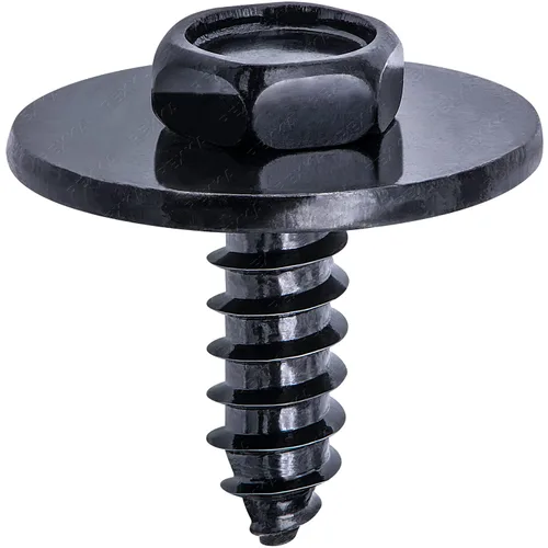 Vista 2 de Rexka 10 tornillos de cabeza hexagonal M4.8-0.063 x 0.630 in para BMW Wheel Arch Trim Underfloor Coating Rear Trim Cover Underhood Shield