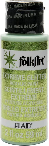 Vista 6 de FolkArt Pintura acrílica Extreme Glitter en varios colores (2 oz), 2792, Rojo