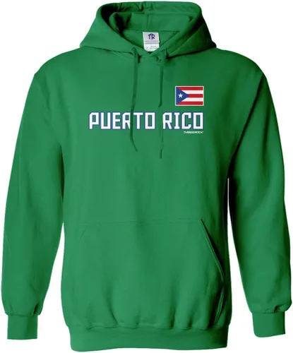 Vista 7 de Threadrock Sudadera con capucha del Orgullo Nacional de Puerto Rico para Negro