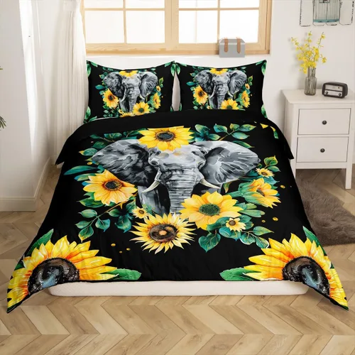 Vista 9 de Erosebridal Juego de ropa de cama de perezoso tamaño individual, adorable funda de edredón de perezoso en el árbol para niños y niñas, funda