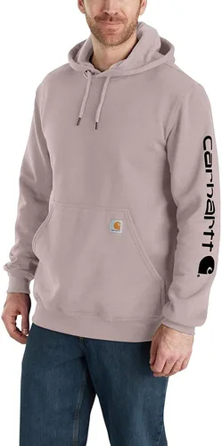 Vista 48 de Carhartt Sudadera de ajuste holgado para hombre con logotipo en la manga, de peso medio, gráfica, liquidación Terreno ámbar