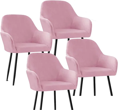 Vista 37 de Fundas protectoras de terciopelo elástico para sillas de comedor con brazos y respaldo curvado pequeño, juego de 6/4/2 para cocina, oficina, hogar