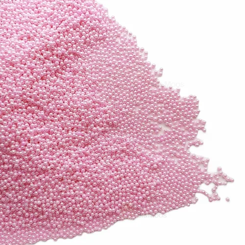 Vista 4 de SE Si&Moos Nonpareil - Gránulos pequeños comestibles de 0.079 pulgadas (0.079 in) color rosa bebé perlas rosas para decoración de pasteles, 3.5 onzas