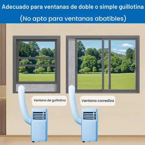 Vista 4 de Paquete de 3 paneles de espuma aislados para ventilación de ventana de aire acondicionado portátil, paneles de sellado de aislamiento de doble capa
