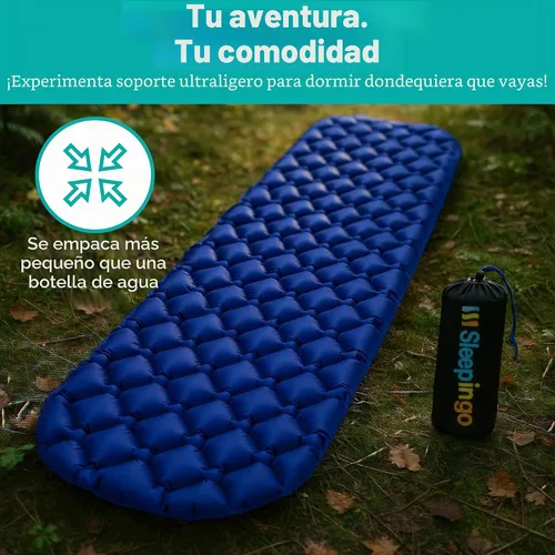 Vista 4 de Sleepingo Colchoneta de dormir ultraligera - Colchón inflable y compacto de aire de camping para mochileros, senderismo - Nuevo