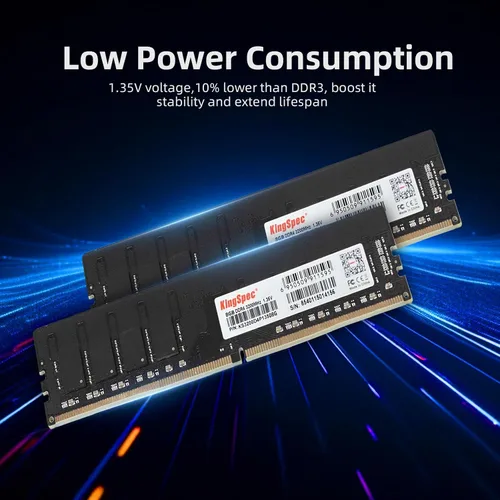 Vista 3 de KingSpec 8GB DDR4 RAM 3200MHz para computadora de escritorio - Plug-and-Play, uso en el hogar y la oficina, versión estándar, memoria de computadora