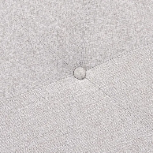Vista 7 de Baxton Studio Theo Japandi - Reposapiés otomano de madera con acabado marrón grisáceo y tela beige grisácea
