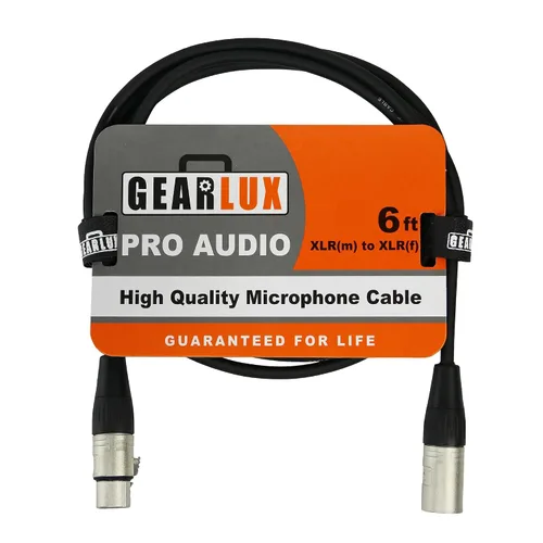 Vista 12 de Gearlux – Cable de micrófono XLR, completamente balanceado, macho a hembra, 25 pies - Paquete de 3