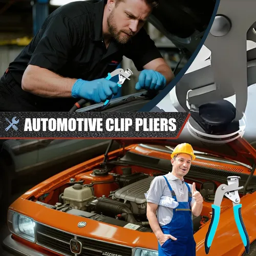 Vista 5 de Alicates de clip para automóvil, alicates multifuncionales para automóviles, herramienta de extracción de clips, abre los paneles sin esfuerzo sin