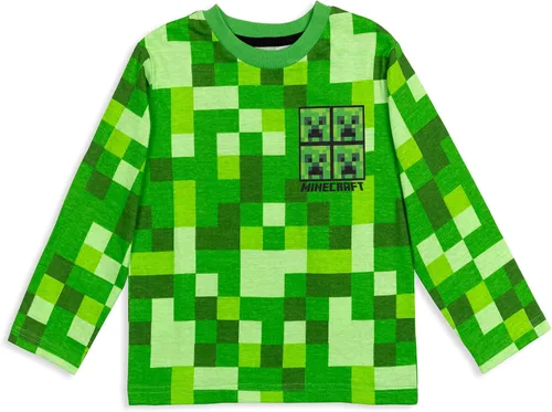 Vista 4 de Minecraft Paquete de 2 camisetas gráficas de manga larga para niños de Mobs