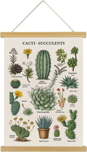 Vista 7 de XIAOAIKA Póster de hierbas aromáticas para pared, impresiones artísticas HD vibrantes y coloridas, estilo rústico de hierbas, póster para colgar