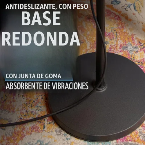 Vista 2 de Shure by Gator - Soporte de micrófono de base redonda con embrague giratorio estándar de altura ajustable y base de 10 pulgadas; (SH-RBMICSTAND10)