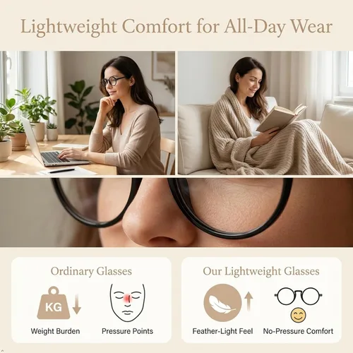 Vista 9 de Eyekepper Gafas de lectura redondas para mujeres y hombres lectores retro Mens Ladies Reader Eyeglasses,All Day Comfort Spring Hinges,Fashion Negro