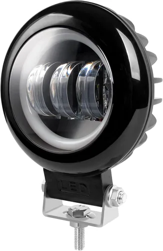 Vista 5 de Luz Antiniebla Redonda de 5 Pulgadas 30W Pods LED Blancos Haz de Inundación Para Automóvil 4x4 Todoterreno Camión 12V 24V LED Ojos de Ángel Ámbar