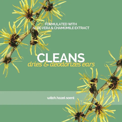 Vista 4 de Bark2Basics Limpiador de oídos para perros, 16 onzas, totalmente natural, hamamelis, base suave de aloe vera y extracto de manzanilla, rompe a
