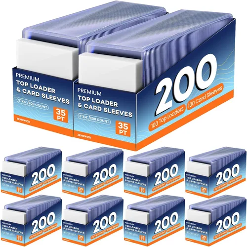 Vista 8 de 200 fundas para tarjetas, cargadores superiores de plástico duro de 3 x 4