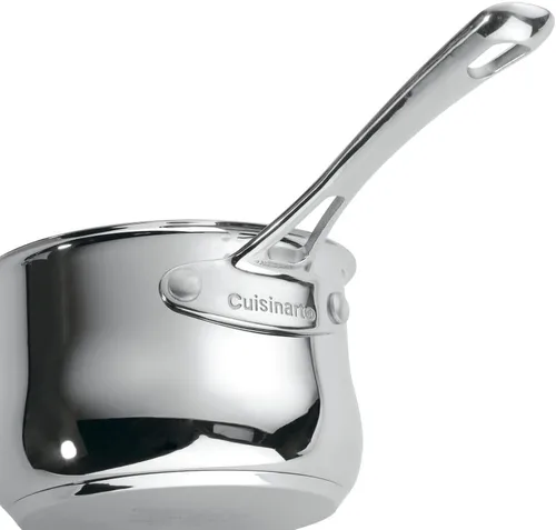 Vista 4 de Cuisinart 419-14 Contour - Cacerola de acero inoxidable de 1 cuarto de galón con tapa
