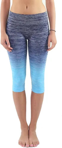 Vista 2 de Medias de tres cuartos para mujer - Ropa de moda de ajuste de compresión - Pantalones de yoga opacos