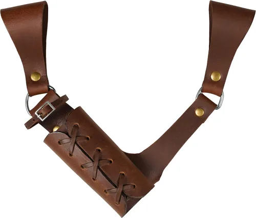 Vista 13 de Cinturón medieval con vaina para espada aventurero con soporte de cuero para espada universal, espada larga, cutlass