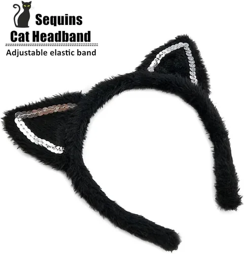 Vista 2 de Conjunto de disfraz de animales de Halloween, falda tutú, diadema de animales, corbatín y cola, accesorios de disfraz