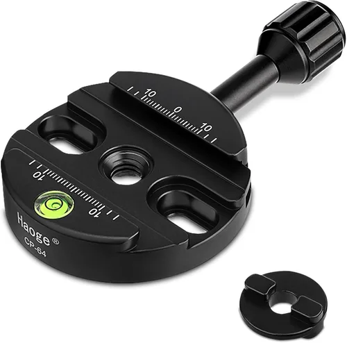 Vista 16 de Haoge CP-MA90 Adaptador de abrazadera QR de placa de liberación rápida para cabezal de video líquido Manfrotto para trípode seleccionado a