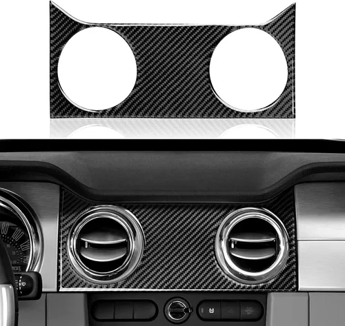 Vista 22 de Adhesivo de cubierta para panel de control del aire acondicionado del automóvil para Ford Mustang GT Shelby 2005 2006 2007 2008 2009 Accesorios