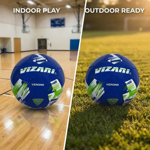 Vista 4 de Vizari Verona - Balón de fútbol para exteriores con carcasa TPS duradera y vejiga de butilo reforzada, pelota de fútbol juvenil ideal para práctica