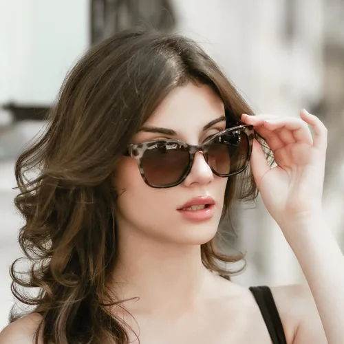 Vista 2 de ZENOTTIC Cateye - Gafas de sol polarizadas para mujer, gafas de sol de gran tamaño, protección UV400, estilo retro