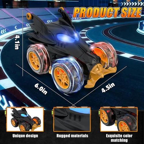 Vista 7 de Coche de Control Remoto para Niños - Gira 360° y Salta 4WD Coches RC de Acrobacias para Niños, Coche RC de 2.4GHz con Luces LED, Regalo de Navidad