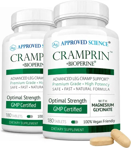 Vista 11 de Approved Science Cramprin - Magnesio de alta absorción, complejo de vitamina B, BioPerine - Calambres musculares - 1 mes de suministro - 60 cápsulas