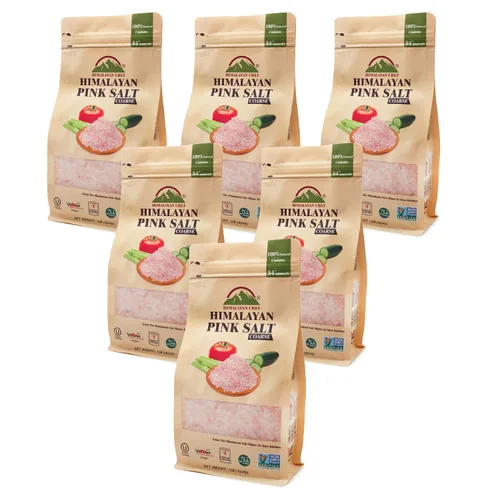 Vista 10 de Himalayan Chef Sal rosa del Himalaya, gruesa de 2 libras/cada uno, paquete de 6, 32 onzas