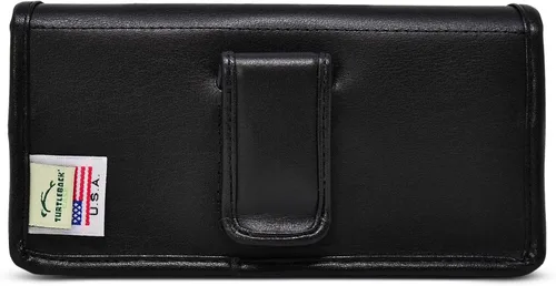 Vista 8 de Turtleback Soporte para cinturón para iPhone 16 Pro, 16e, 15 Pro 14 Pro 13 Pro - Pequeño - Se adapta con fundas delgadas estilo MagSafe, cuero negro