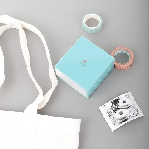 Vista 6 de Phomemo M02 Mini impresora térmica Bluetooth con 3 rollos de papel adhesivo colorido, compatible con iOS + Android para diario de planos, notas