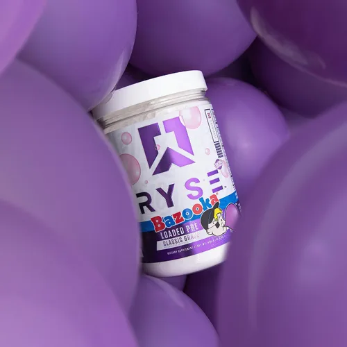 Vista 4 de RYSE Loaded - Polvo de preentrenamiento – Uva Bazooka – Preentrenamiento diario para hombres y mujeres con 390 mg de cafeína, beta alanina