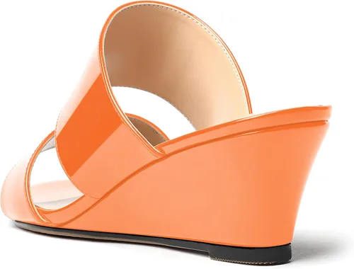 Vista 7 de WAYDERNS Sandalias de cuña de tacón bajo de dos piezas para mujer, con puntera abierta, de 2 pulgadas