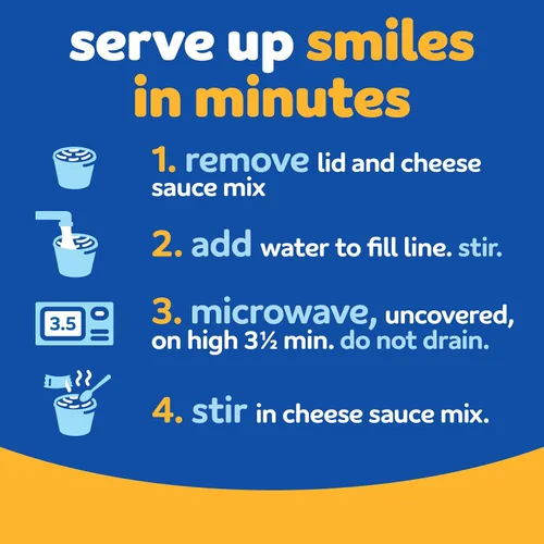 Vista 7 de Kraft - Cena para macarrones con queso, 4 tazas para microondas, original, 2.05 onzas Para cenas o cenas fáciles, sin sabores artificiales