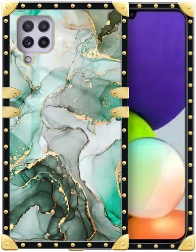 Vista 126 de Funda compatible con Samsung Galaxy A03S 4G, TPU suave de lujo y parte trasera de policarbonato duro para niñas y mujeres, funda protectora a prueba