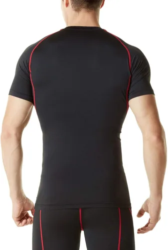 Vista 2 de TSLA Camisas térmicas de compresión de manga corta para hombre, camiseta deportiva deportiva atlética, camiseta para correr con equipo de invierno