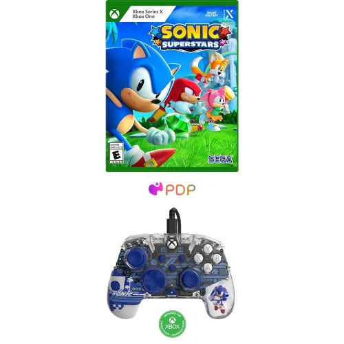 Vista 9 de Sonic Superstars + Tails REALMz Pro Controller Nintendo Switch.