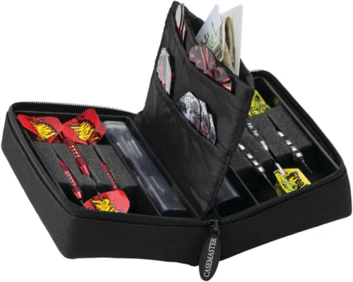 Vista 6 de Casemaster Elite Jr. Estuche de viaje de nylon para 6 dardos, color negro