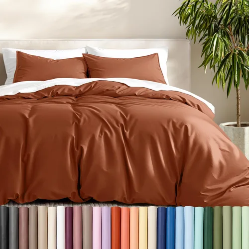 Vista 27 de Bare Home - Funda de edredón de ropa de cama extra larga - Colección premium de 1800 hilos súper suave - Funda de edredón ligera y fresca - Ropa