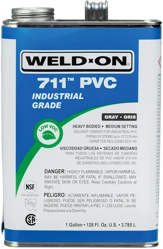 Vista 11 de Weld-On 10121 711 Cemento solvente de PVC de grado industrial de alta resistencia, de ajuste medio y bajo contenido de compuestos orgánicos