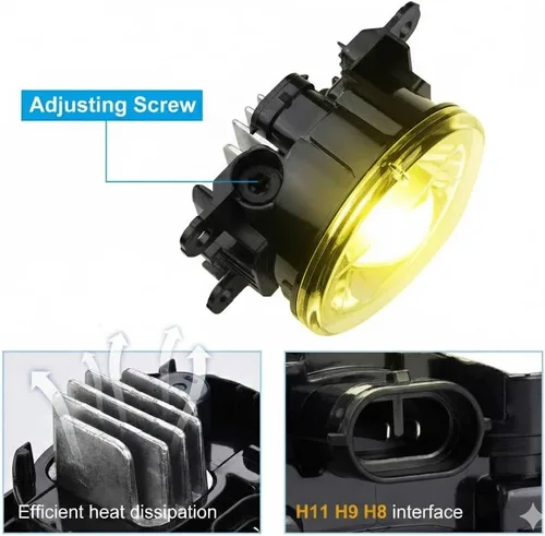 Vista 2 de SIEMID Conjunto de luces antiniebla LED amarillas de 3000 K para Hond.a Civic CR-V HR-V Pilot Odyssey & Acur.a RDX TL TSX ILX 2012-2021, repuesto