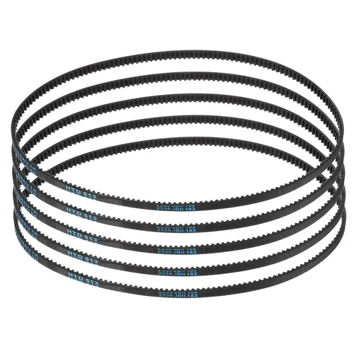 Vista 45 de uxcell 4 piezas HTD-3M Correa de Distribución de Goma 48 Dientes, Longitud de Paso 144mm x Ancho 6mm x Altura 2.4mm, Correa de Polea de Distribución