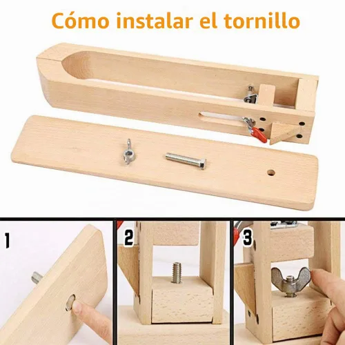 Vista 4 de Poni de costura de cuero, mesa de madera escritorio pony caballo abrazadera para bricolaje cuero
