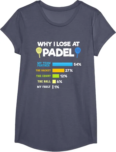 Vista 15 de Camiseta Why I Lose At Padel Answers Not My Fault